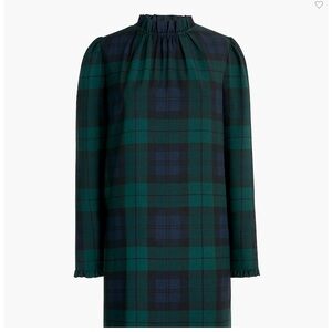 J. Crew Green and Blue Plaid Dress